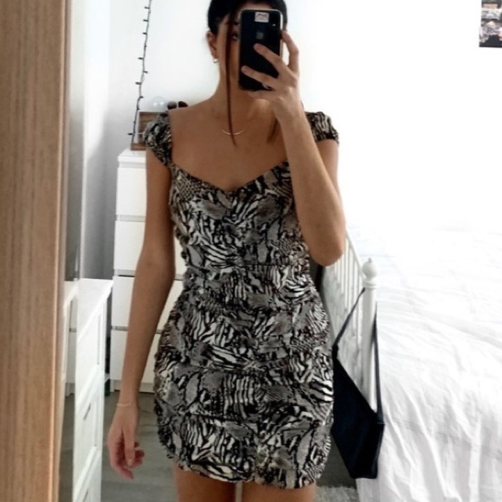 Animal print mini dress